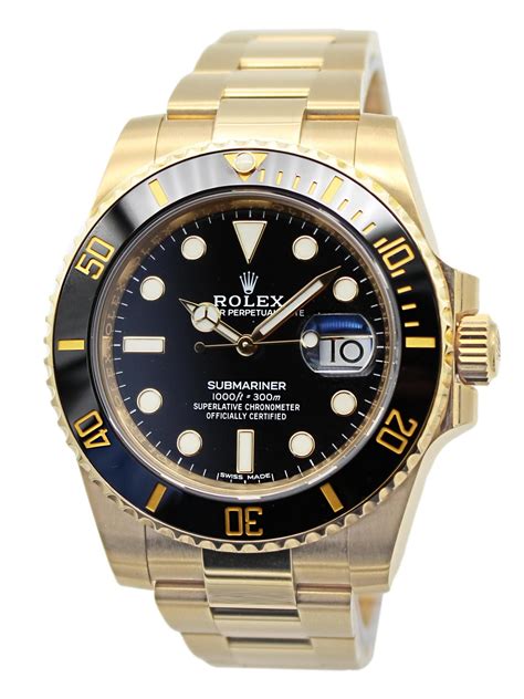 rolex yellow gold ring|rolex submariner 18k gold price.